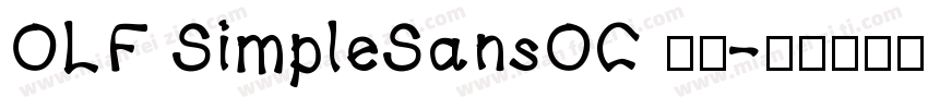 OLF SimpleSansOC 字体字体转换
